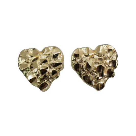 Heart Nugget Earrings - Medium